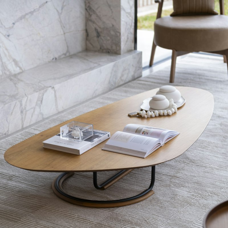 Oval Walnut Coffee Table